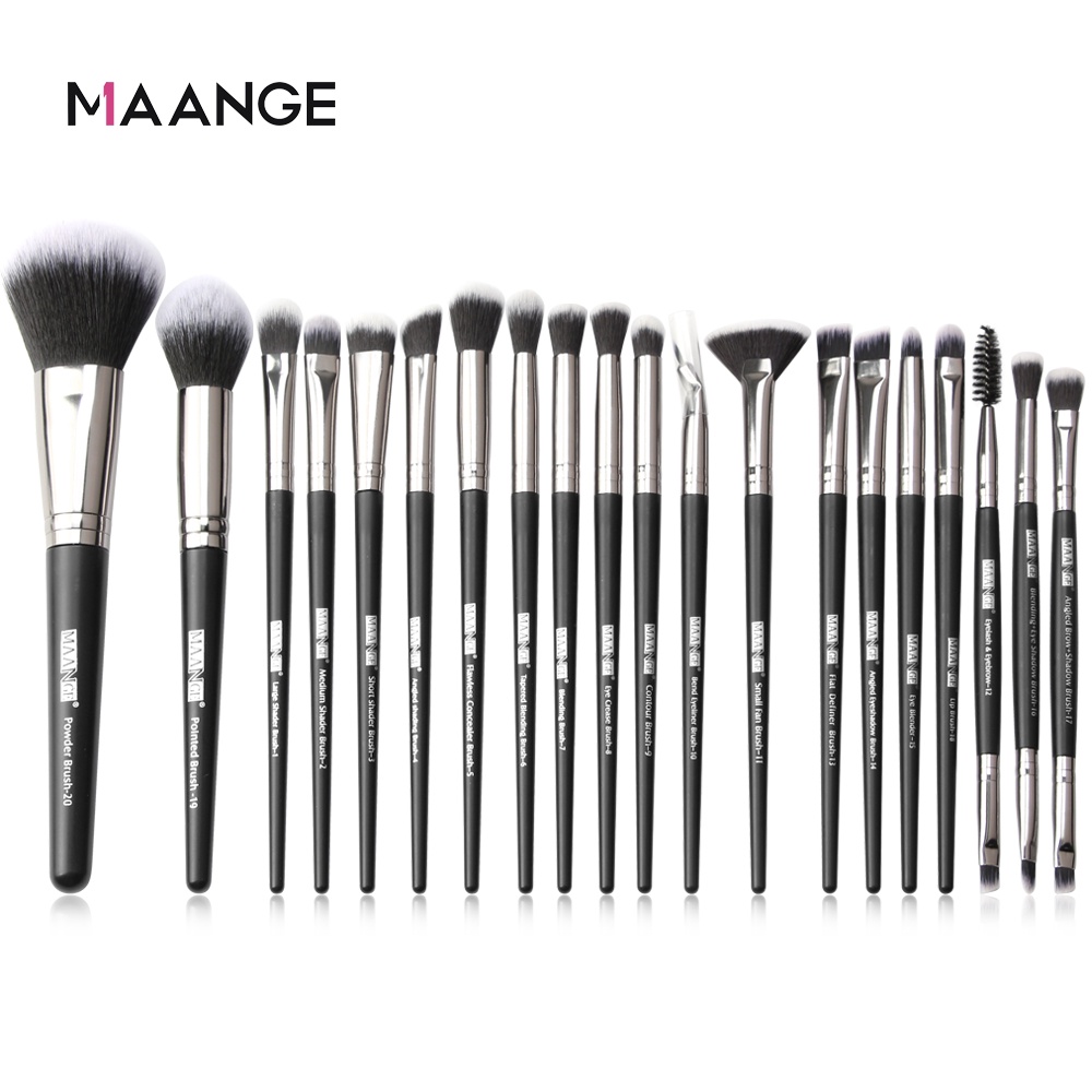 Maange Makeup Brush Set Pcs Professional Premium Synthetic Powder