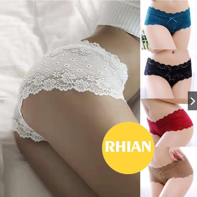 Rhian Plus Size M Xxxl Thong Cheeky Panty For Woman Lace T Back