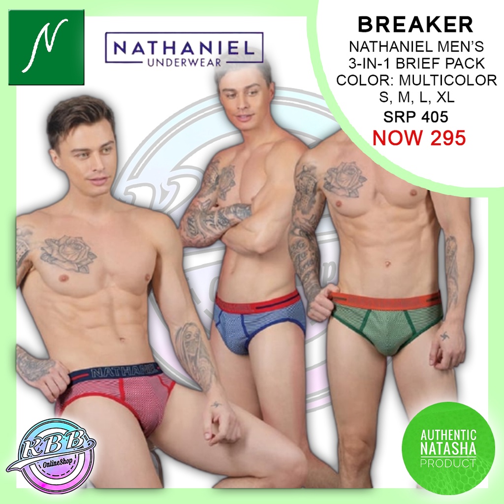 Natasha Nathaniel Breaker In Men S Bikini Brief Pack Shopee