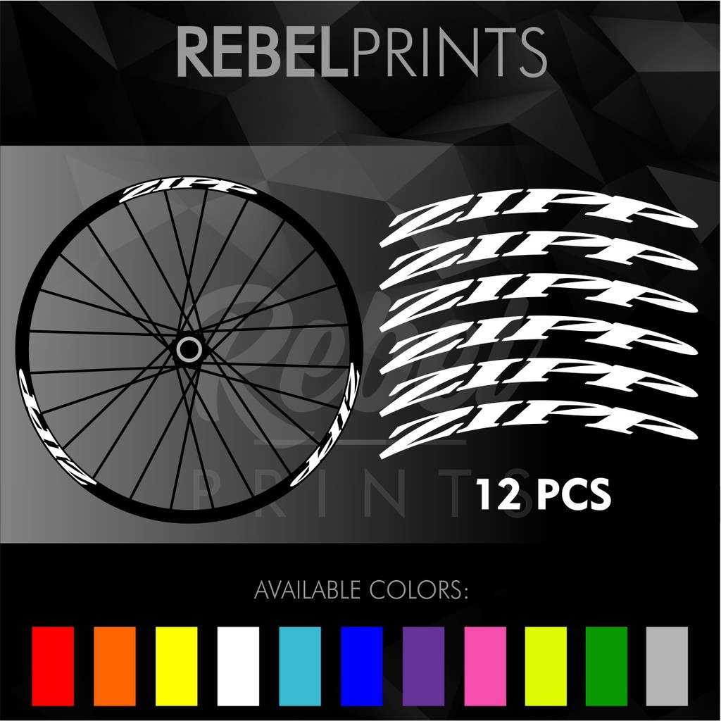 Zipp Pcs Wheel Rim Sticker Decals Vinyl For Mountain Bikes Road