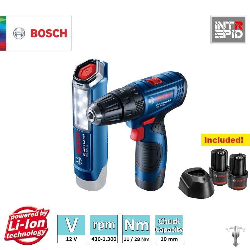 Bosch GSB 120 Li GLI 120 Li Professional 12 V Cordless Impact Drill