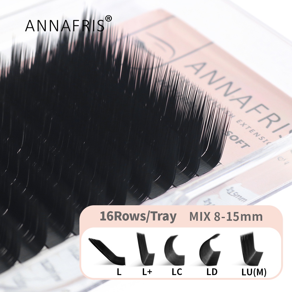 Annafris L Eyelash L Lc Ld Lu M Curl Individual Eyelashes Mm Mix