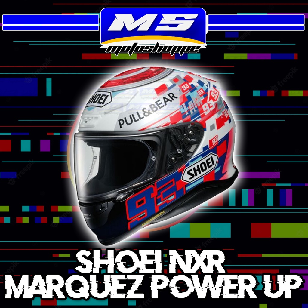 Shoei Nxr Marquez Power Up Motoshoppe Motorcycle Shopee Philippines