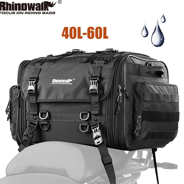 Rhinowalk 40L 60L Cycling Motorcycle Bag Saddle Motorcycle Rear Seat