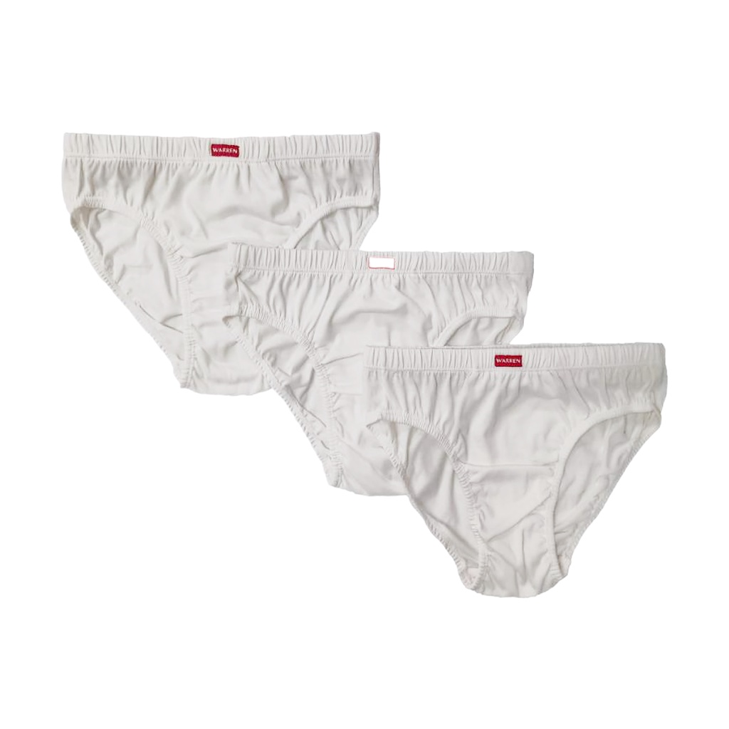 Warren Underwear 3 3420W 3 Pieces Bikini Brief White Shopee Philippines