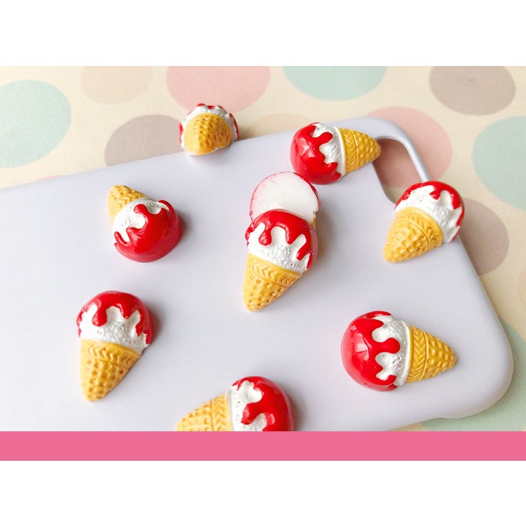 Kawaii Cute Charms Decoden Ice Cream Resin Cabochon Sanrio Purin Kuromi