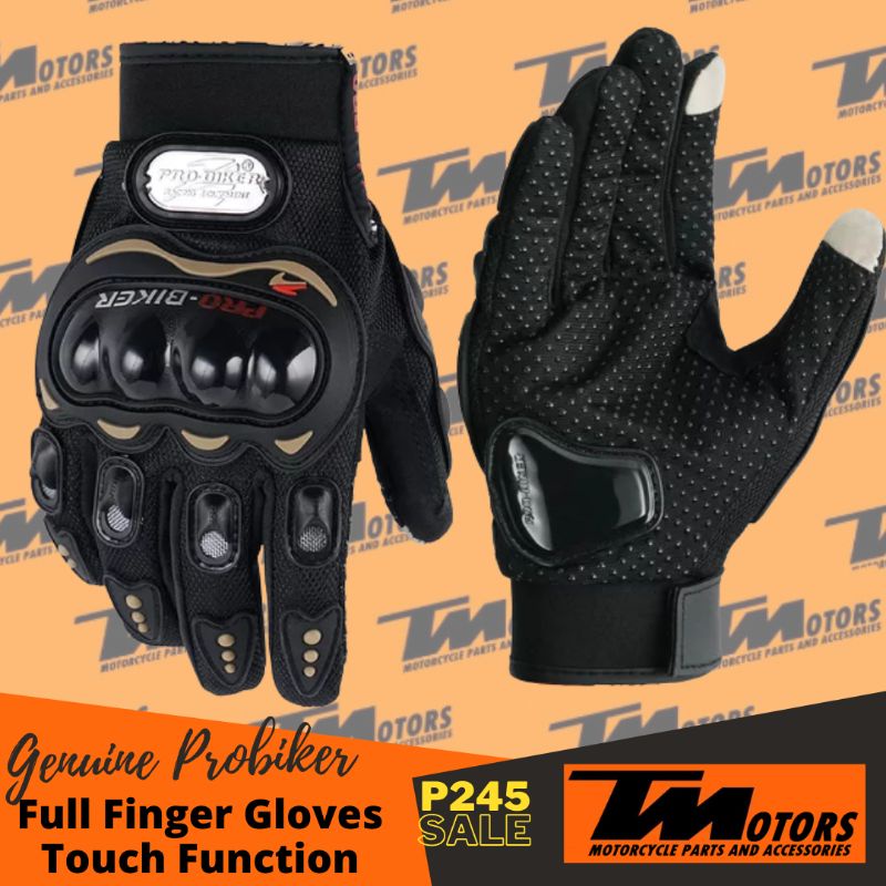 Probiker Full Finger Gloves With Touchscreen Function Shopee Philippines