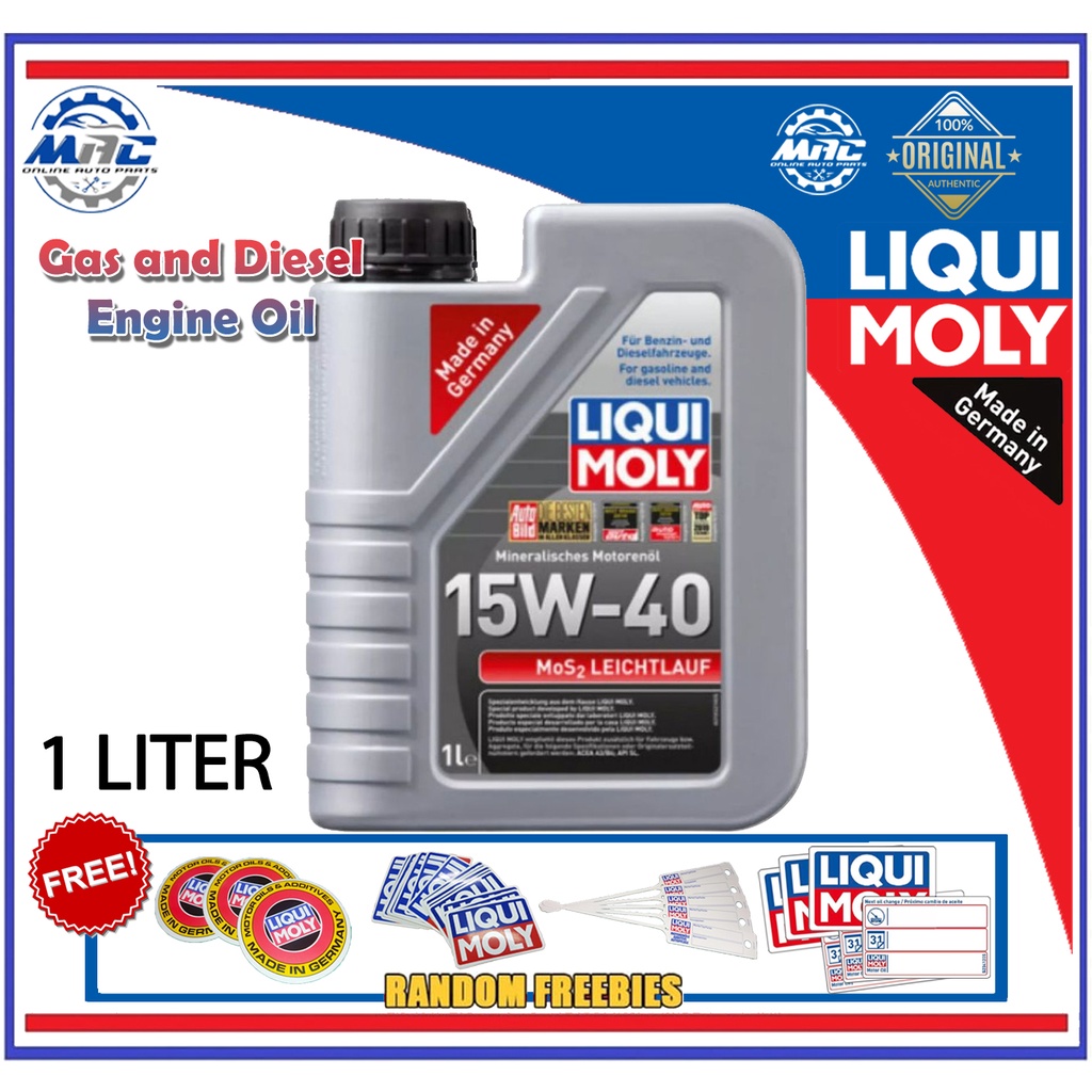 LIQUI MOLY 15w 40 MoS2 Leichtlauf Super Motor Oil 1 Liter Shopee