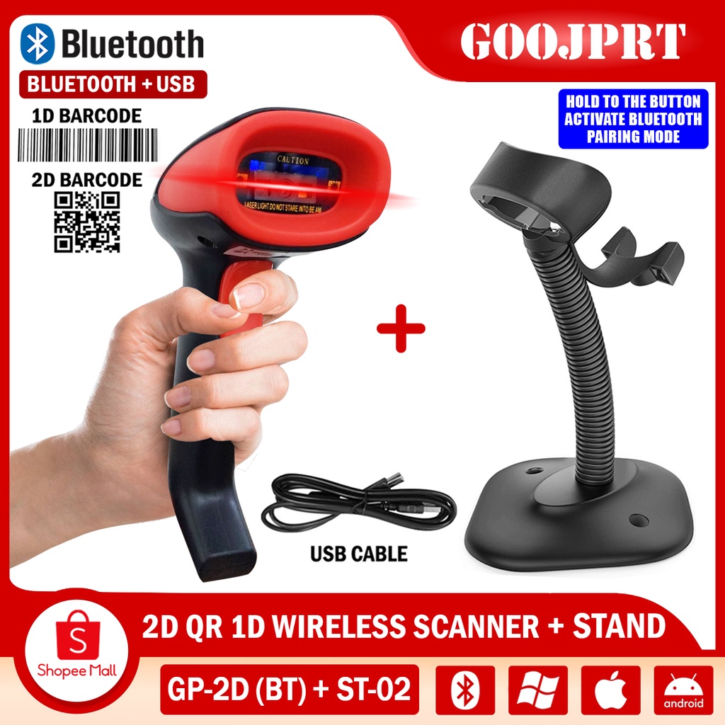 Goojprt Gp Dbt D D Qr Codes Portable Wireless Bluetooth Barcode