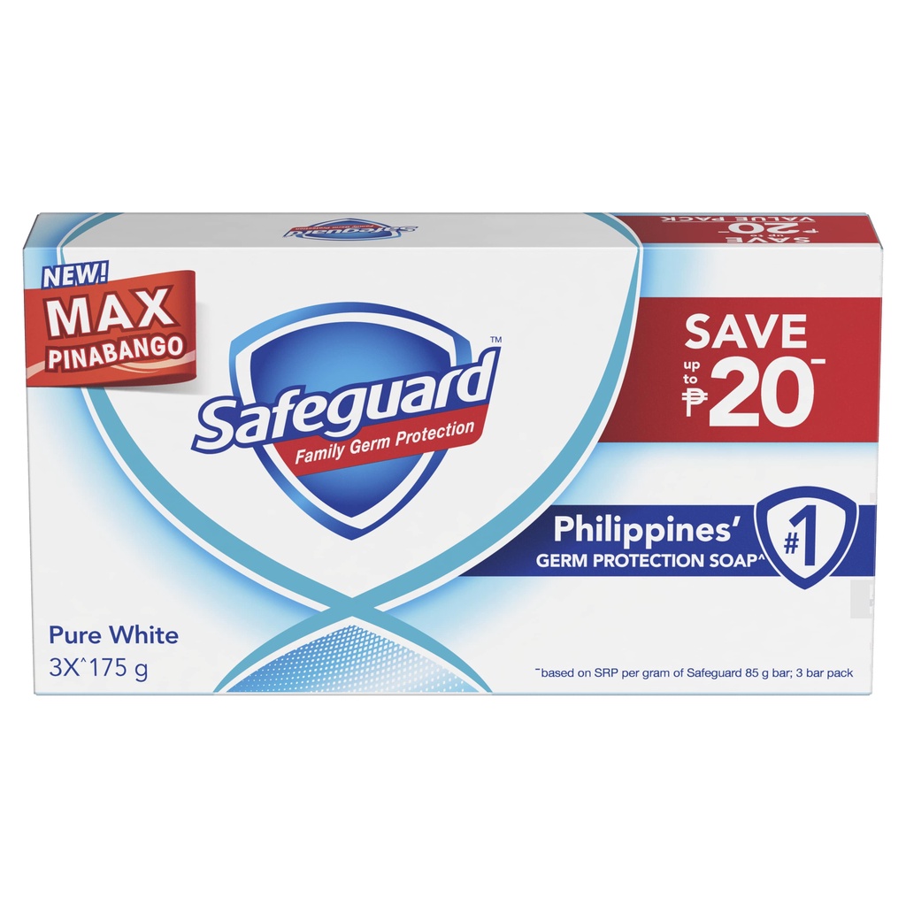 Safeguard Pure White Tripid Bar Soap G Shopee Philippines