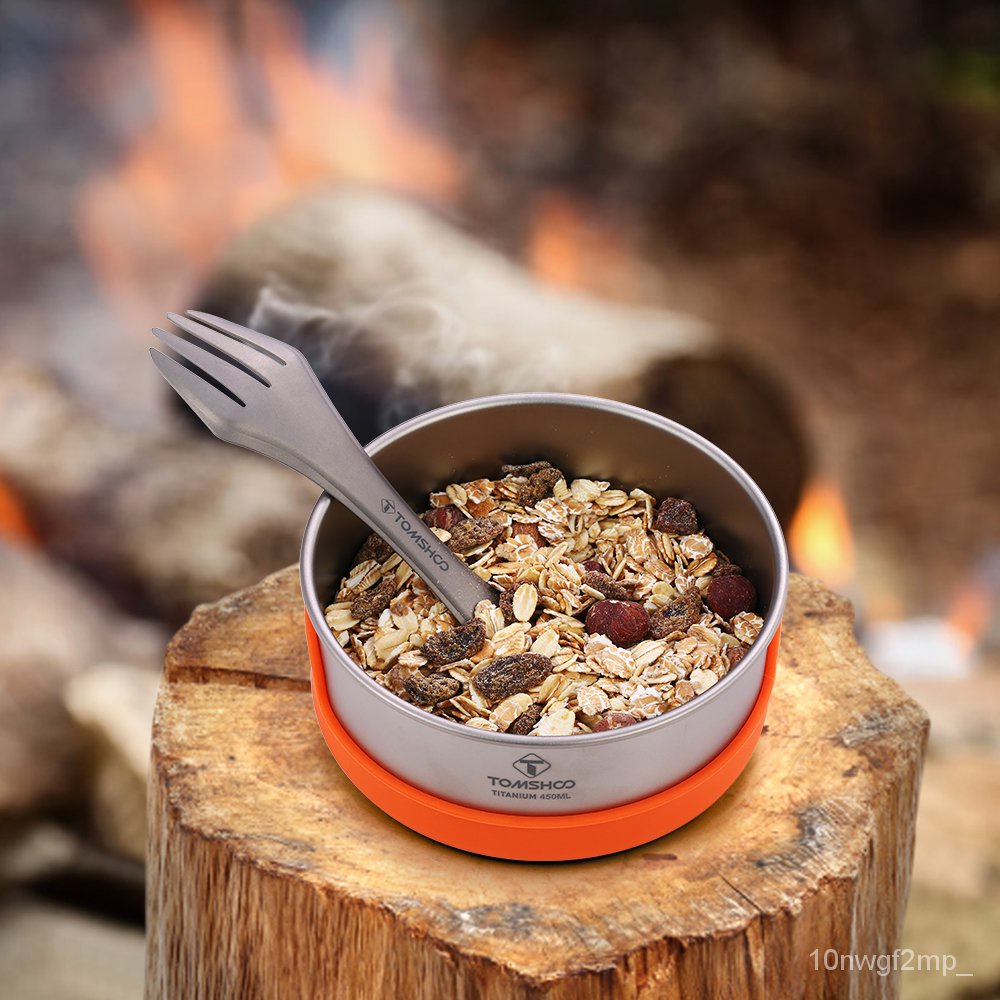 New ProductTOMSHOO Outdoor Titanium Bowl Camping Bowl Pan Pot