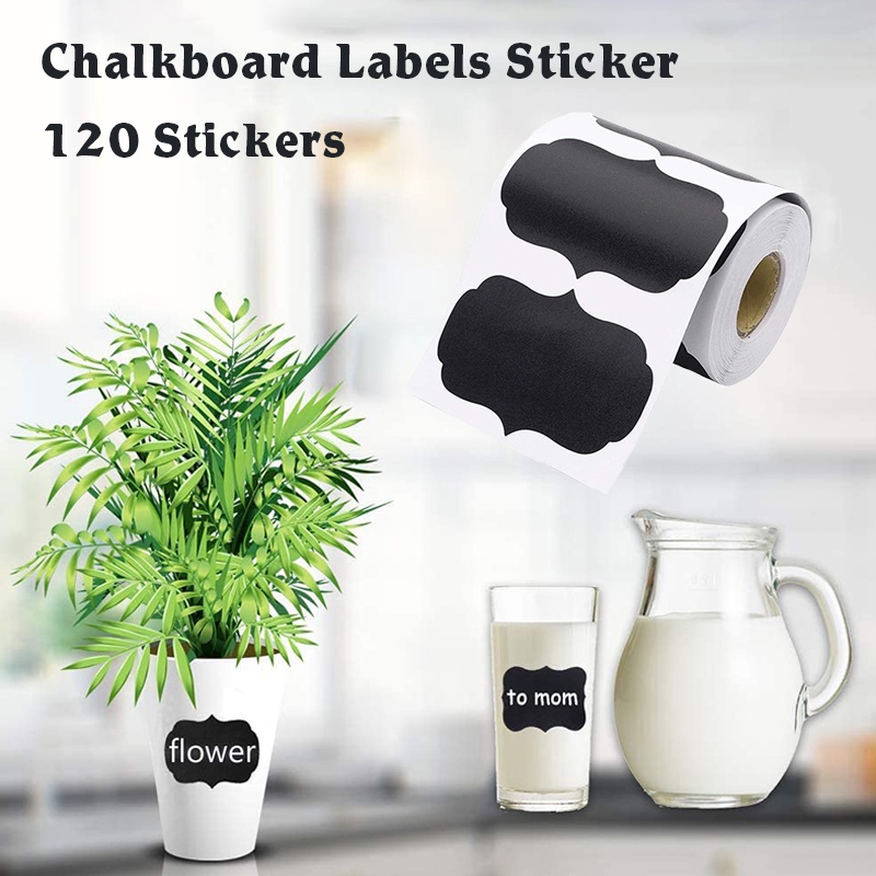 Chalkboard Labels Pcs Black Label Stickers Waterproof Blackboard