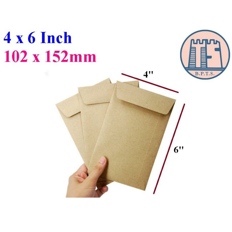 4 X 6 Small Brown Envelope 80gsm Sampul Surat Coklat 4 X 6Inch 102