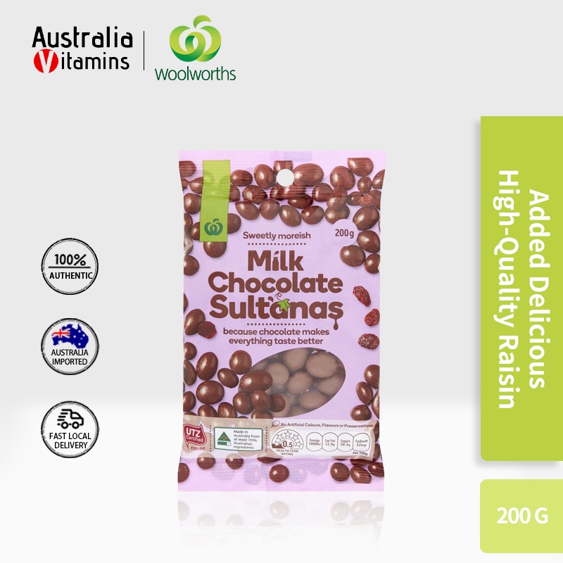 Woolworths Milk Chocolate Sultanas G Shopee Philippines