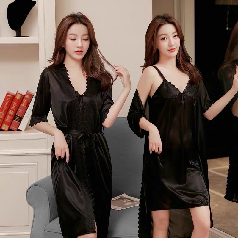 Basic Black Embossed Lingerie Set Shopee Philippines