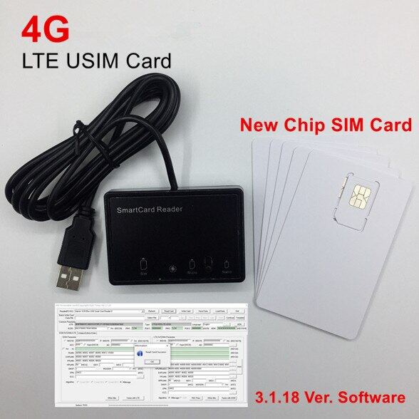 LTE WCDMA ICCID SIM USIM 4G Card Reader Writer Programmer With 5pcs