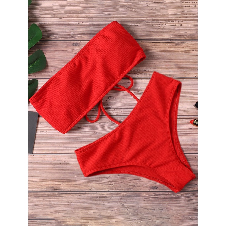 New Bikini High Waist Strapless Sexy Bikini Women Swimwear Women