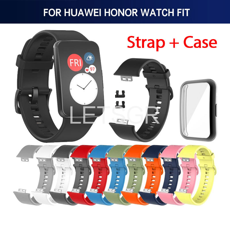 Strap Case For Huawei Watch Fit Silicone Band For Huawei Watch Fit