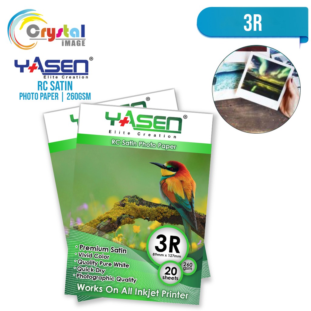 Yasen Rc Satin Photo Paper Gsm A R R R Size Sheets