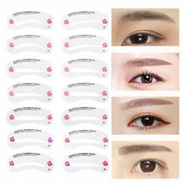 Reusable Eyebrow Stencil Set DIY Drawing Eyebrow Pair Shopee