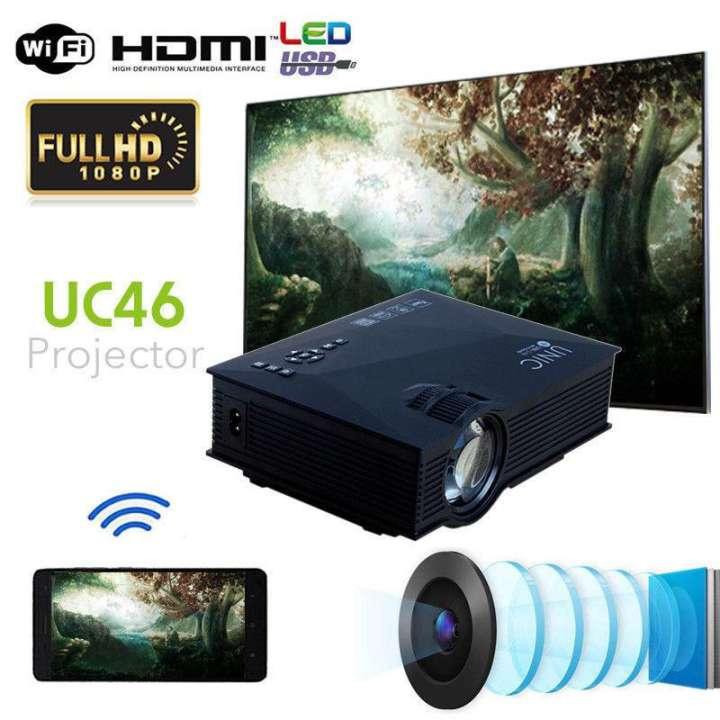 Unic UC46 Mini WiFi Projector 1200 Lumens Media Player IR USB SD HDMI