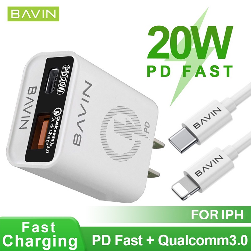 BAVIN PC335 20W PD Qualcomm 3 0 Fast Charging Charger Dual Type C To