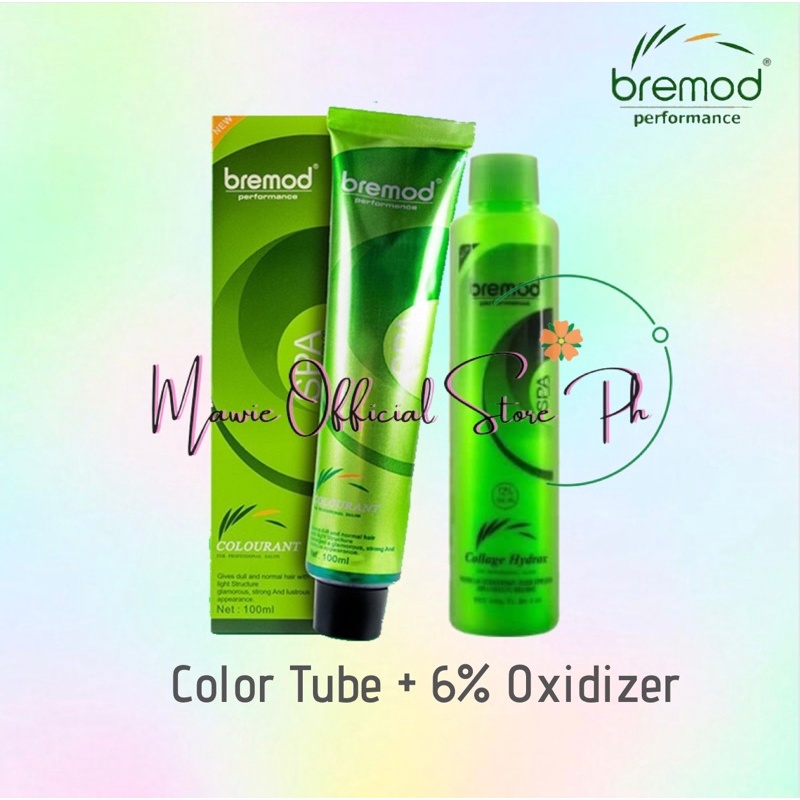 Bremod Light Blonde Hair Color Set With Oxidizer Permanent