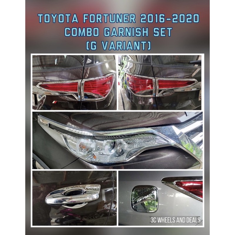 Toyota Fortuner Combo Garnish Set In Chrome G Variant