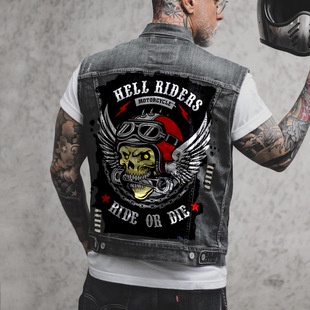 Motorcycle RacingCasual Punk Biker Jacket Vest Sleeveless Single