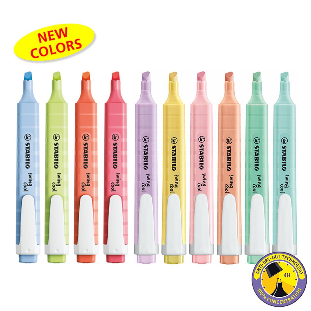 Stabilo Swing Cool Pastel Highlighters Sets Of Shopee