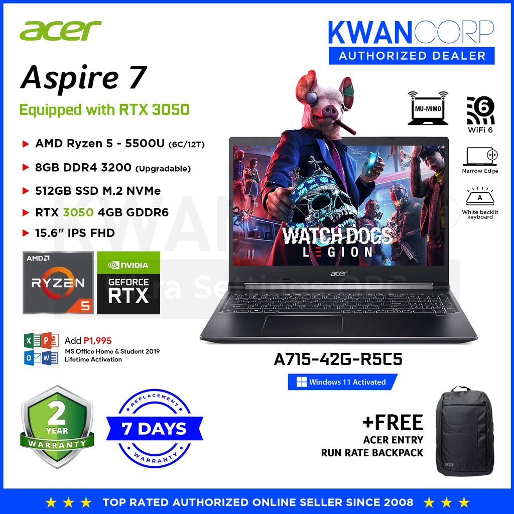 Acer Aspire A G R C Ryzen U Gb Ram Rtx Gb Gb