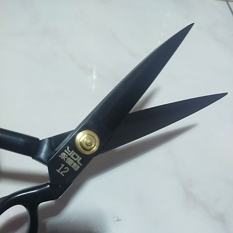 BLACK TAILOR SCISSOR 12 CLOTH FABRIC LEATHER GENERAL CRAFT SCISSOR