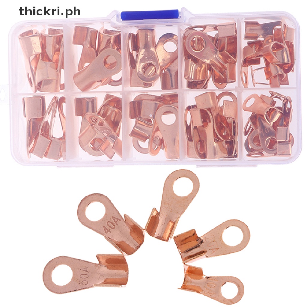 THICH 70 Copper Tube Terminal Set Battery Welding Cable Lug Ring Crimp