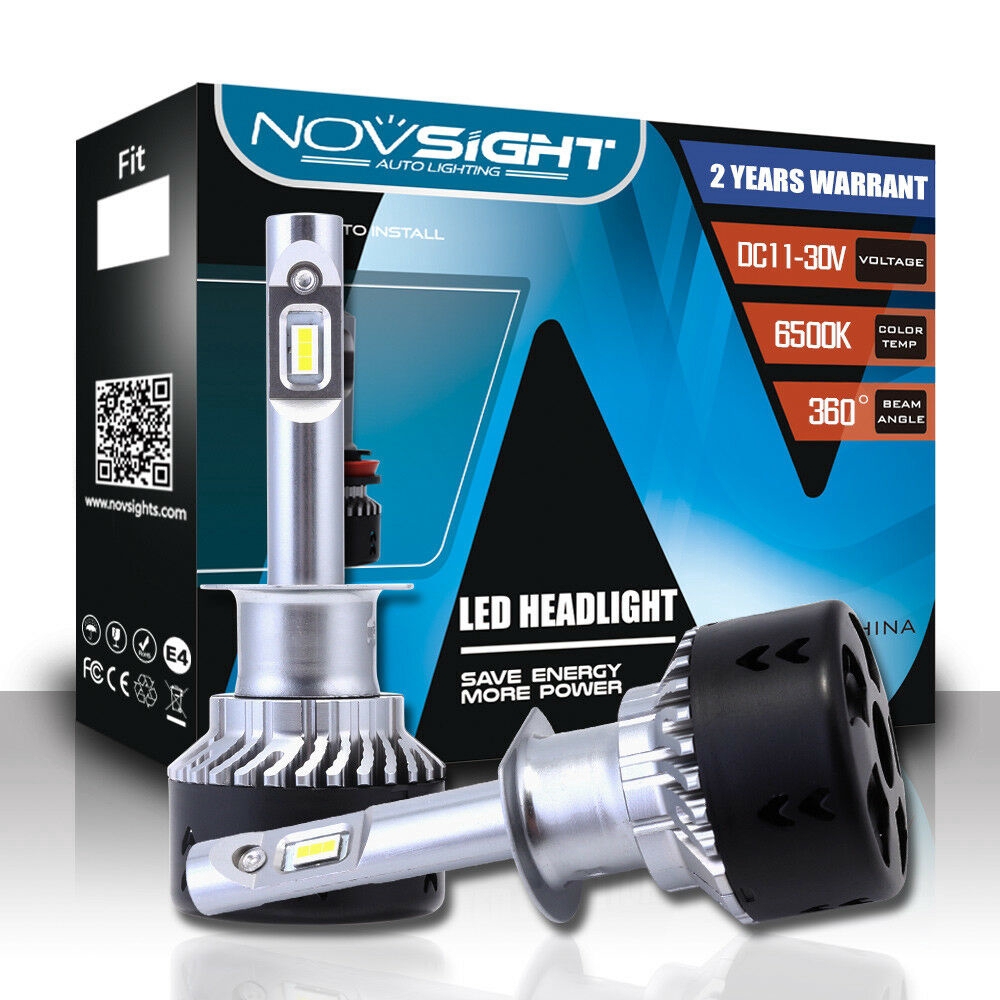 NOVSIGHT H1 LED 70W 10000LM Headlight Kit Low Beam Replace Bulbs Fog