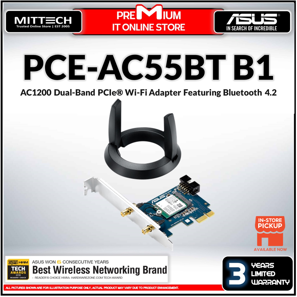 Asus Pce Ac Bt B Wireless Ac Bluetooth Pcie Mpcie Adapter