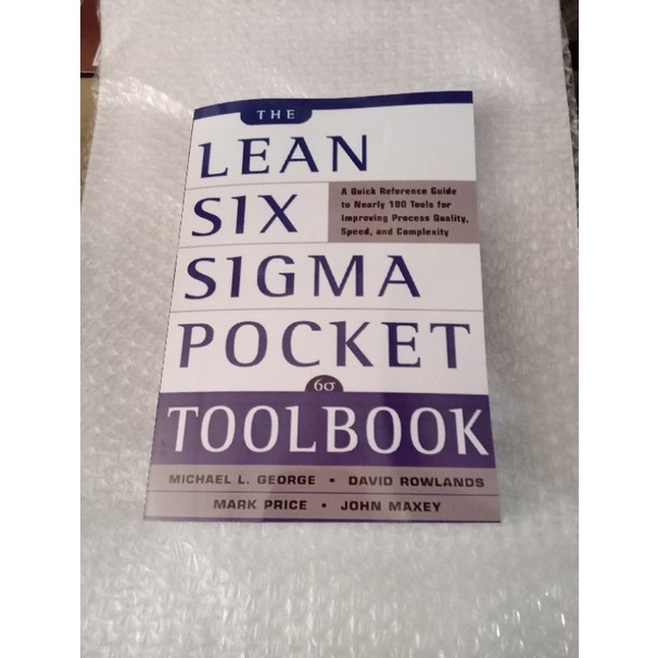 The Lean Six SIGMA Pocket Toolbook Book Shopee Philippines