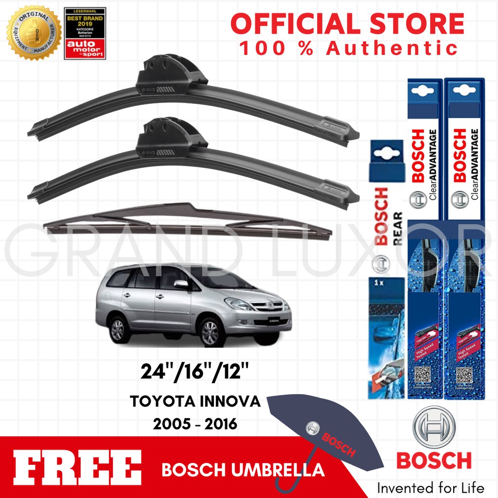 Bosch Clear Advantage Wiper Blade Bundle For Toyota Innova