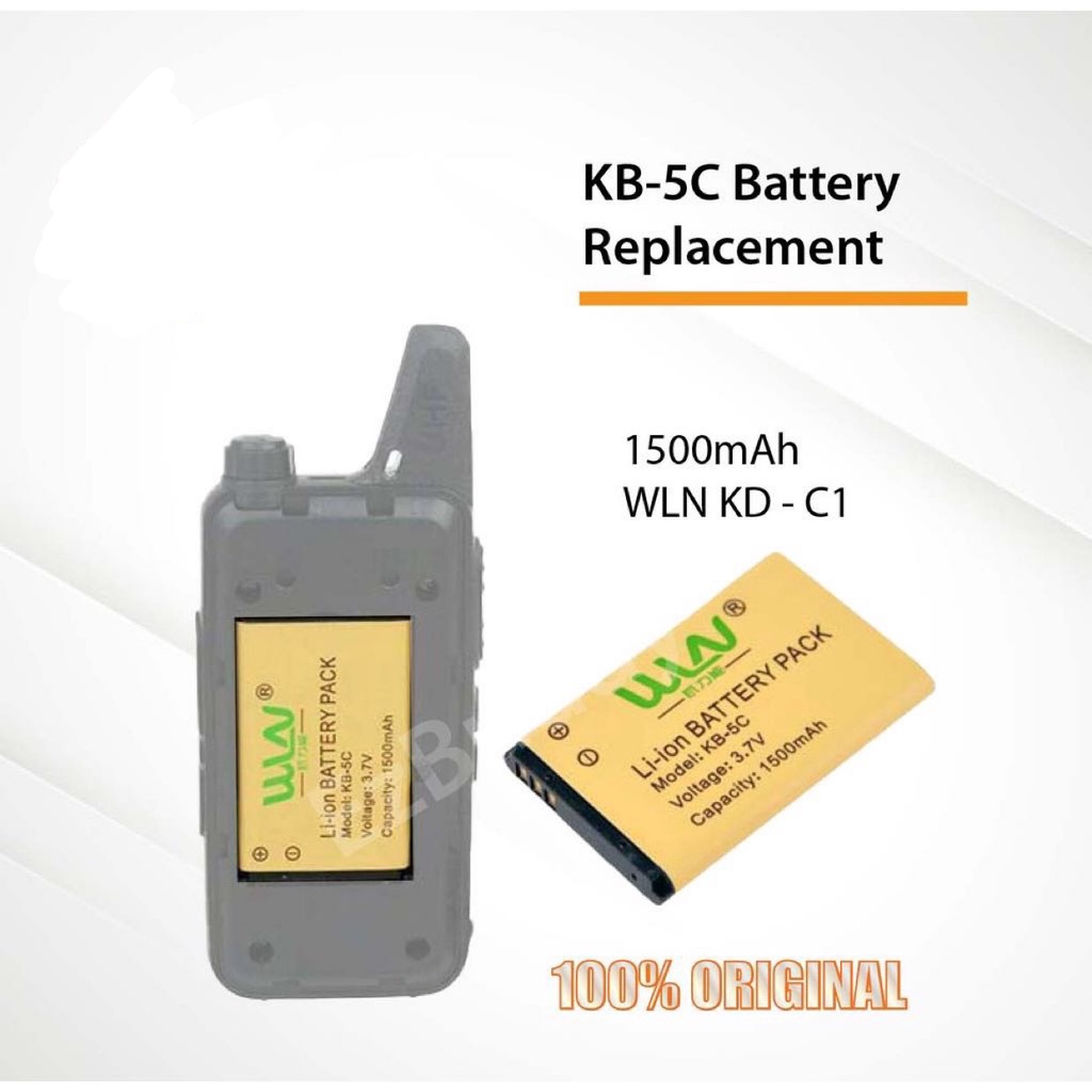 WLN Replacement Battery KB 5C 1000mAh Li Ion Battery Pack For WLN KD C1