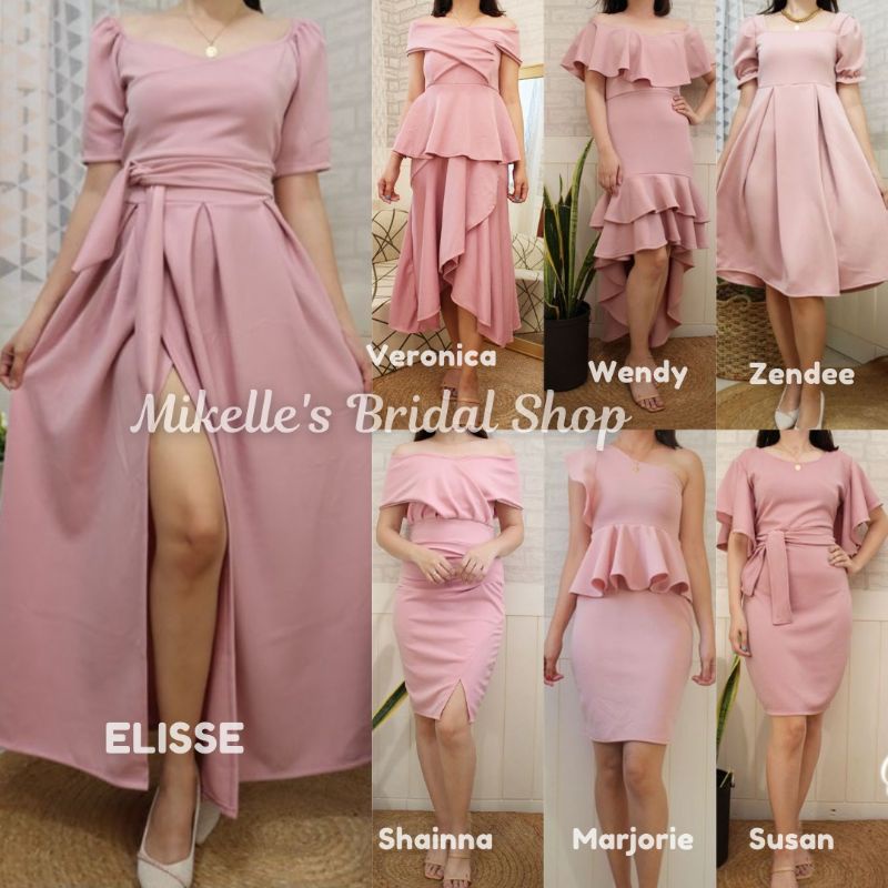 BLUSH PINK NUDE PINK SHADE OF PINK DRESSES GOWN Shopee Philippines