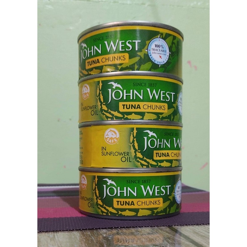 John West Tuna Chunks In Sunflower Oil 4 Pack Shopee Philippines