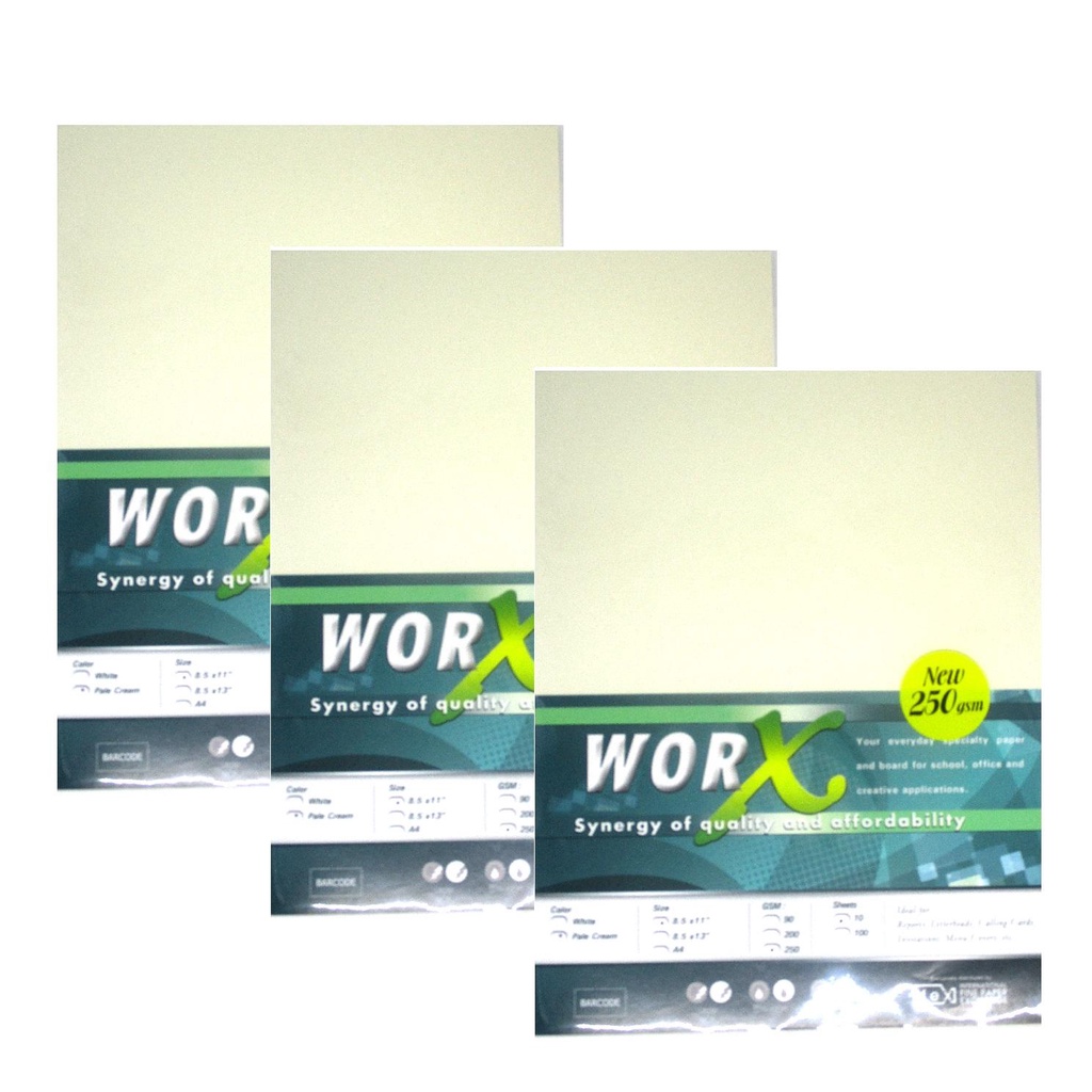 30PCS 90 200 250 GSM Worx Specialty Board Certificate Paper White