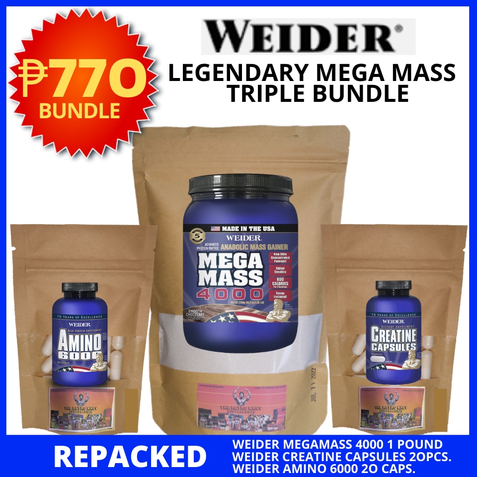 Weider Mega Mass Lb With Weider Creatine Caps Weider Amino