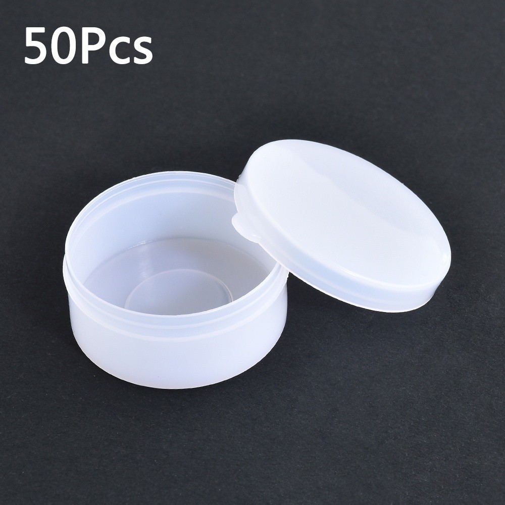 50 Pcs 10g Empty Plastic Cosmetic Jar Pot Eyeshadow Makeup Face Cream