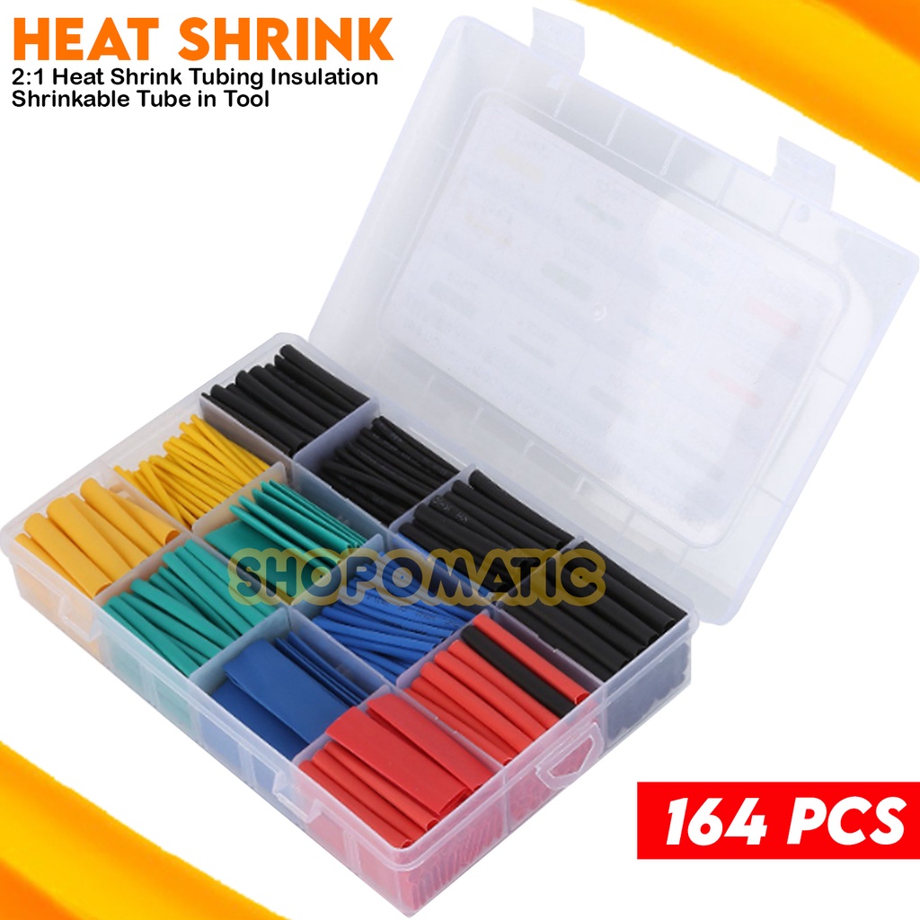 Pcs Set Heat Shrink Tubing Insulation Shrinkable Tube In Tool Case