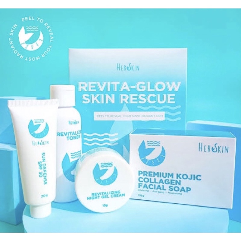 Herskin Sevendays Exfoliating Set Revitaglow Skin Rescue Kit Secret