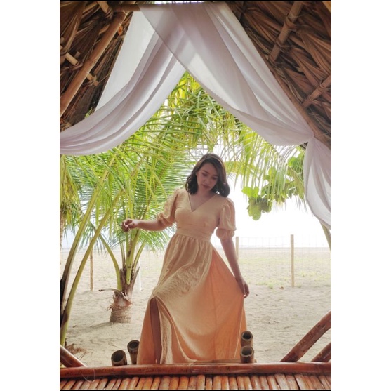 Beige Nude Cream Graduation Dress Onhand Shopee Philippines