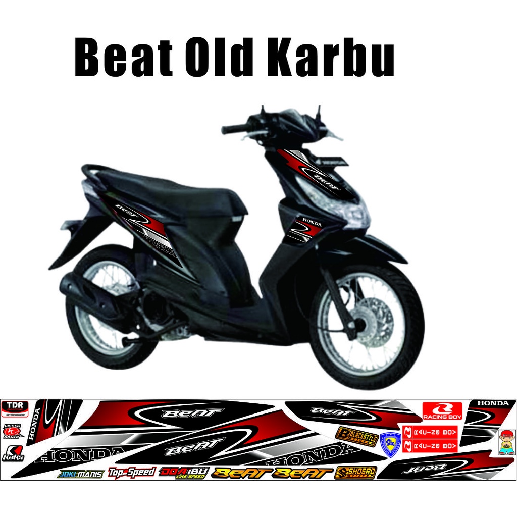 Merah Variations Of Striping Motif Matic Honda Beat Old Carding