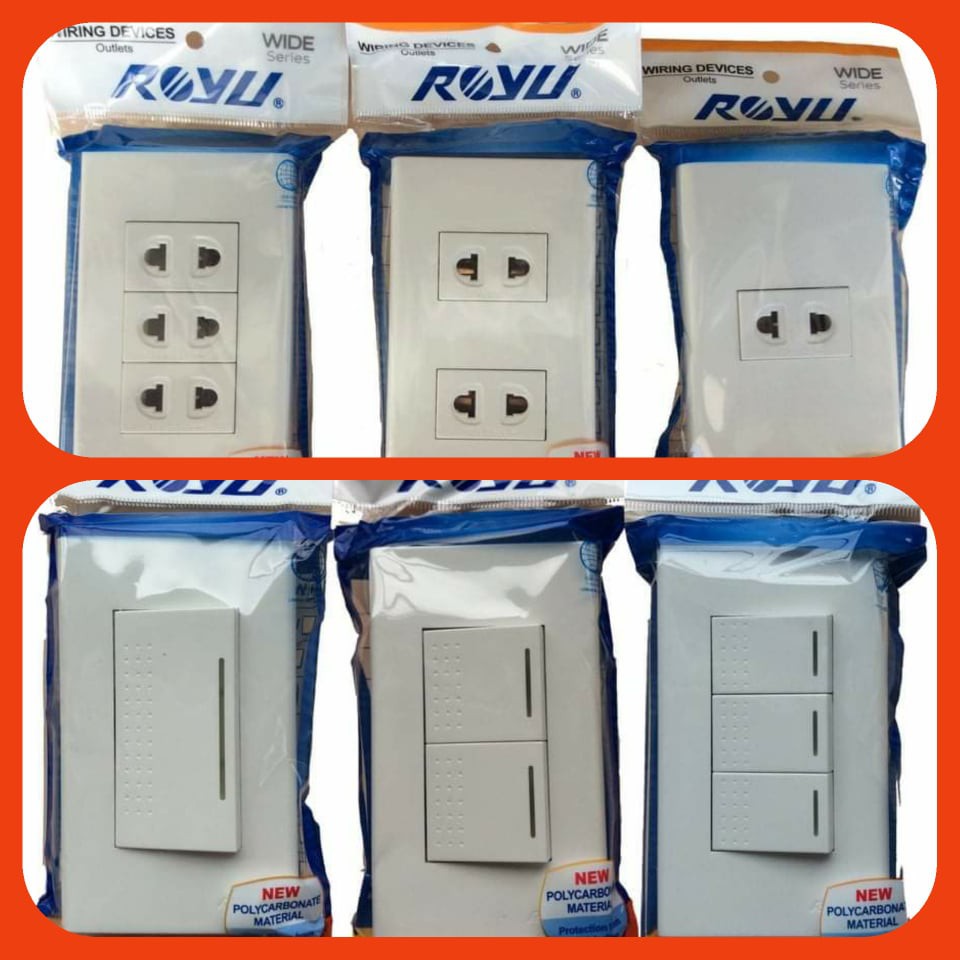 Royu Wide Series Switch With Reflector Universal Outlet Gang Gang