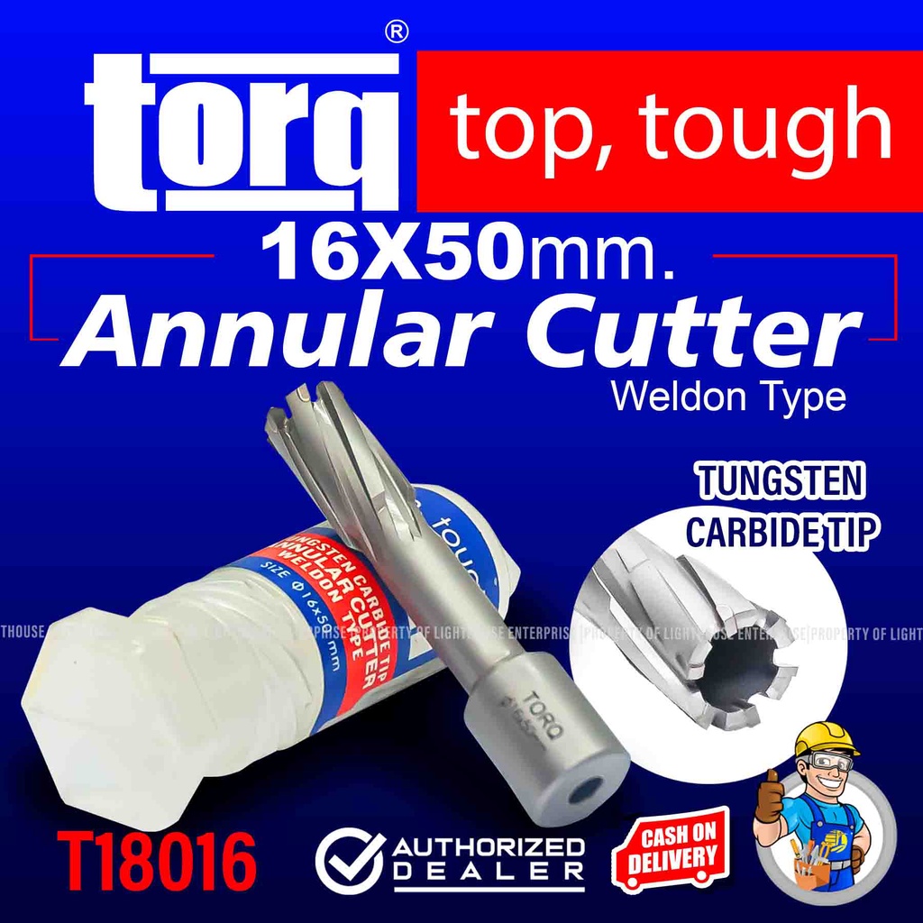 TORQ TCT Annular Cutter Weldon Type Tungsten Carbide Tipped 16 18 20