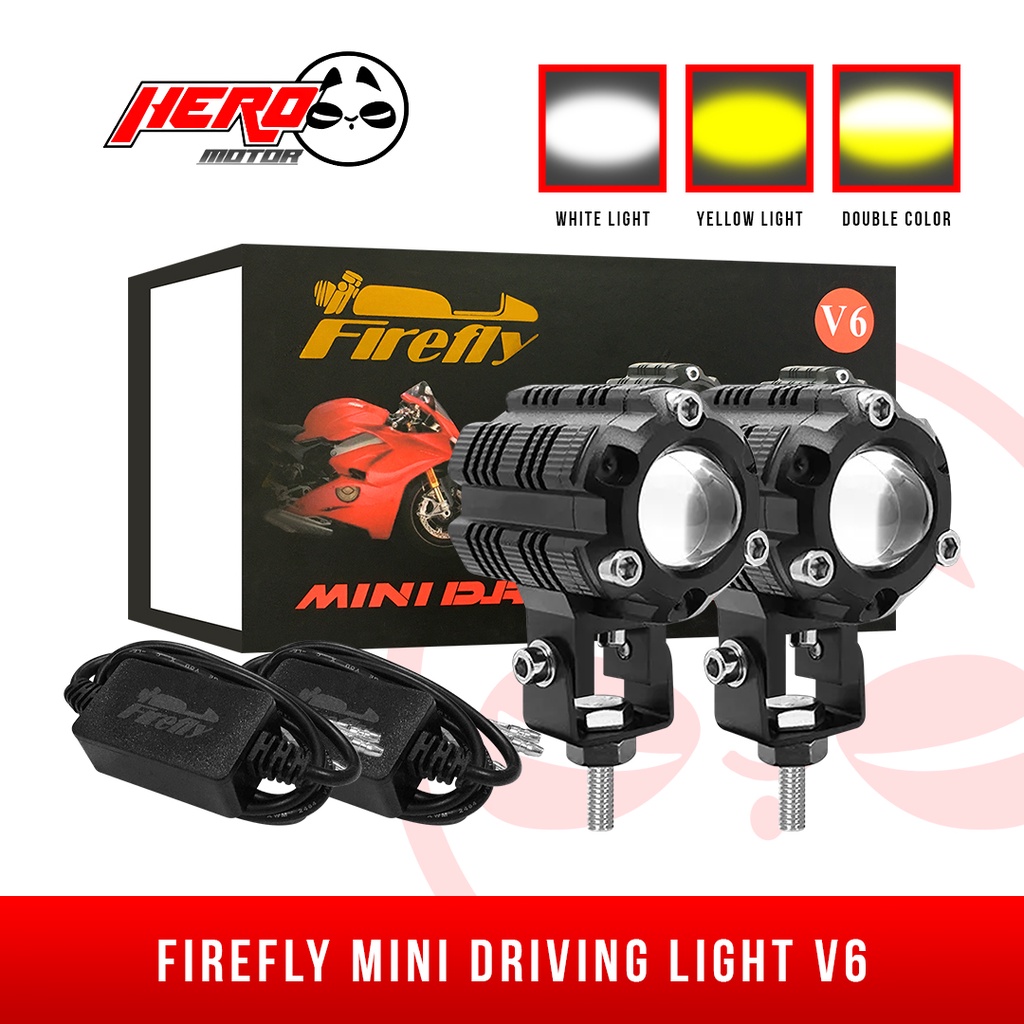 Firefly Brand Mini Driving Light V6 High And Low Beam White And Yellow